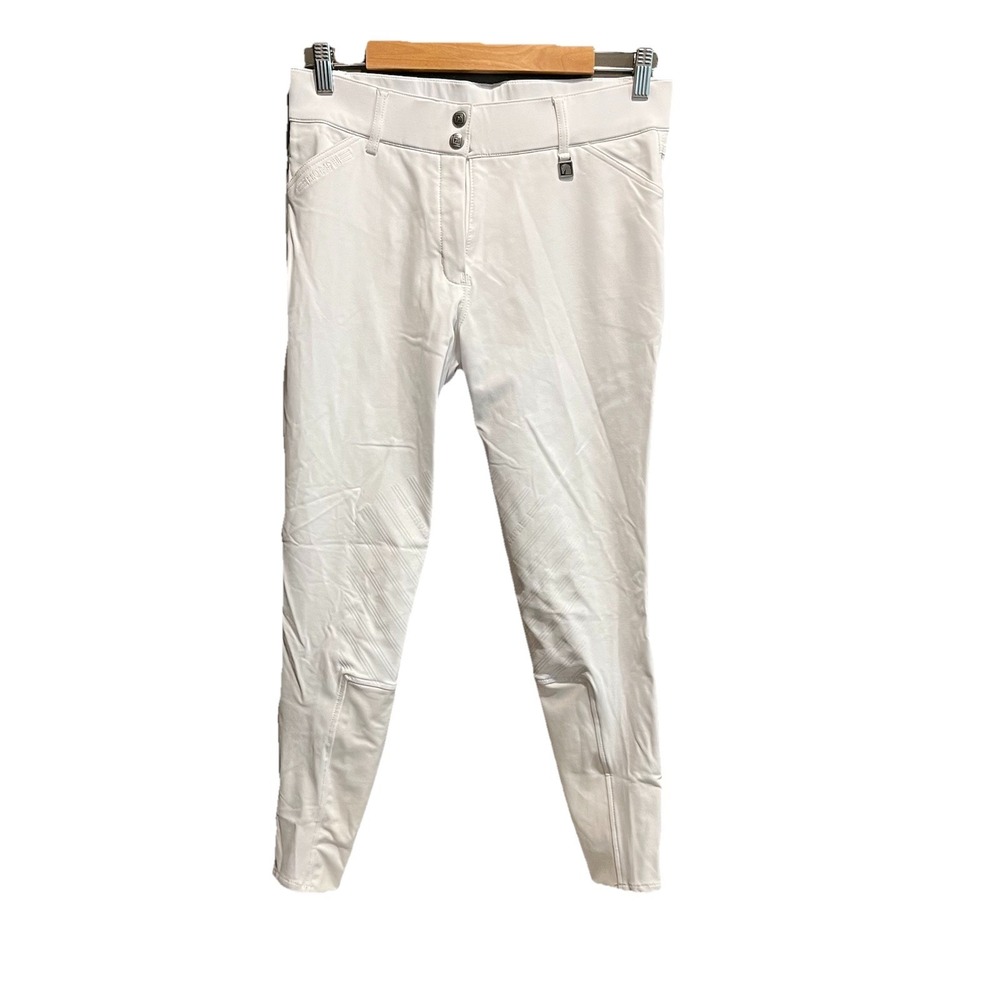 Romfh White Sarafina Euro Grip Women's Activewear Riding Breeches Pants Size 28R